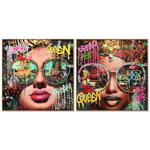 Canvas Home ESPRIT polystyrene Canvas 82 x 4 x 82 cm - Декорация и Осветление<<<Дом Градина<<<BigBuy&&&Картини и