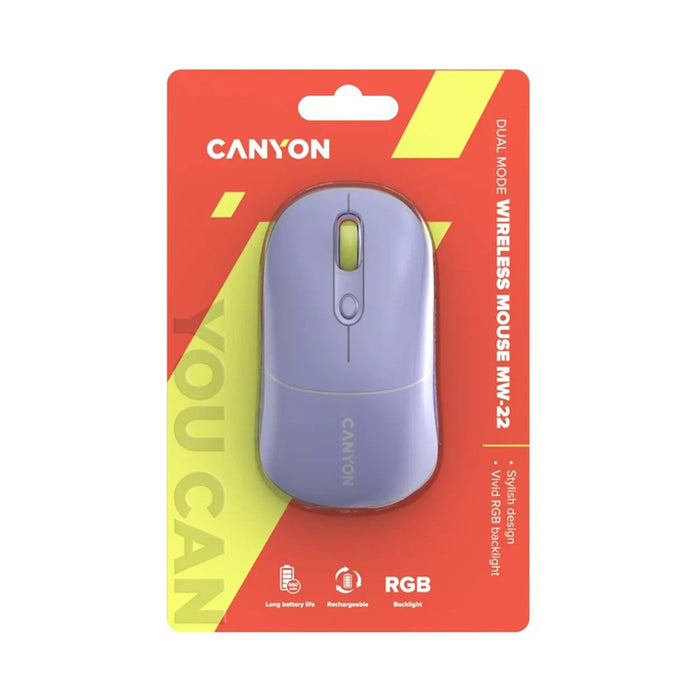 Mouse CANYON MW-22 PURPLE CNS-CMSW22ML RGB
