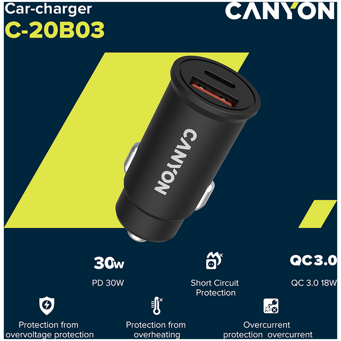 Car charger CANYON CNS-CCA20B03