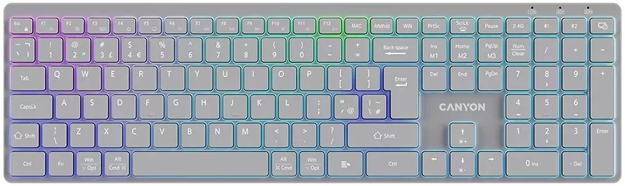 Keyboard CANYON HKB-W11 CNS-HBTK11G GRAY