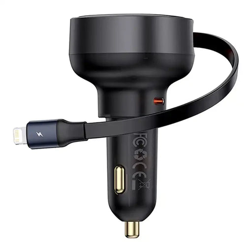 Car Charger Baseus Enjoyment Pro with lightning cable + USB-C 55W (black) - Car chargers<<<Chargers<<<GSM