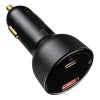 Car charger Baseus Superme USB USB-C 100W + USB-C cable (black) - Car chargers<<<Chargers<<<GSM