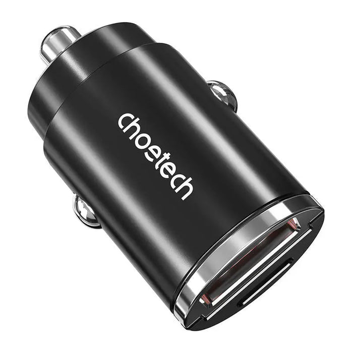Car Charger Choetech TC0006 1x USB-A 1x USB-C 30W PD 3.0 (black) - Car chargers<<<Chargers<<<GSM Accessories<<<InnproXML