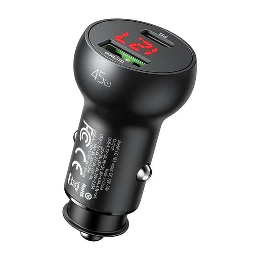 Car Charger Mcdodo CC-7030 USB + USB-C with Display 45W (Black) - Car chargers<<<Chargers<<<GSM Accessories<<<InnproXML