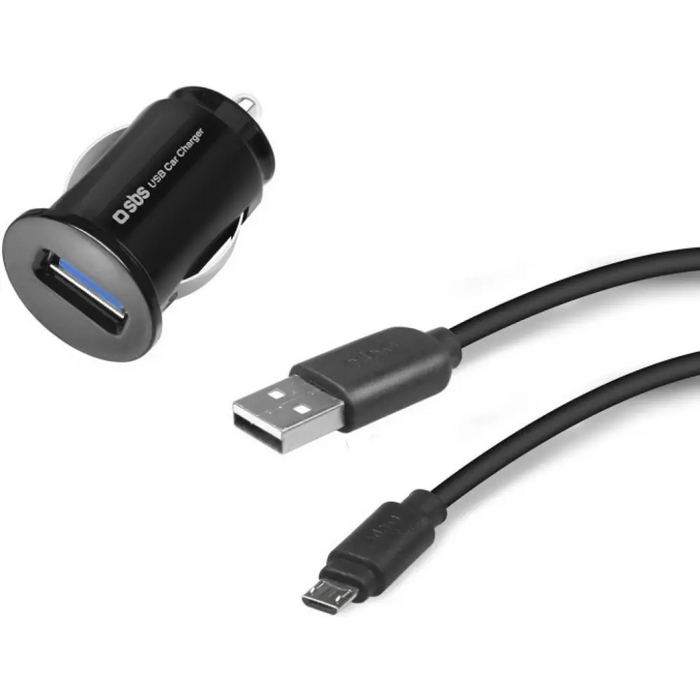 Car charger SBS Car kit with mini TECARCITMIC2A - Аксесоари за смартфон<<<Аксесоари<<<TechMart&&&Аксесоари за