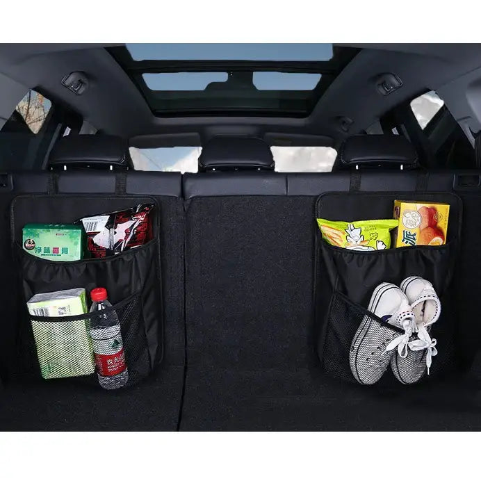 Car organizer for the rear seat backrest for the trunk black - Other car accessories<<<HurtelXML