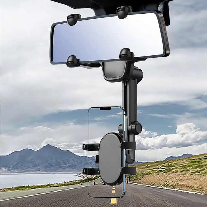 Car Phone Holder for Rearview Mirror - Black - Cell phone holders<<<HurtelXML