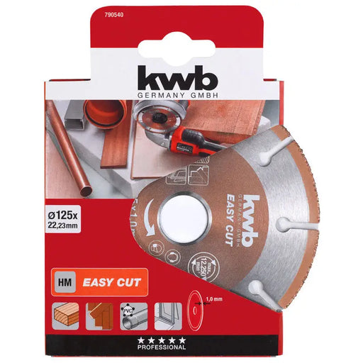 CARBIDE CUTTING DISC 125 MM 1 PIECE KWB - Дискове за ъглошлайфи<<<Консумативи за електроинструменти<<<Инструменти и