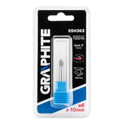 CARBIDE OVAL MILLER FOR METAL 6X10 MM GRAPHITE 55H363 - Метални четки<<<Консумативи за електроинструменти<<<Инструменти