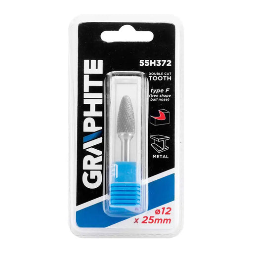 CARBIDE ROUND MILLER FOR METAL 12X25 MM GRAPHITE 55H372 - Метални четки<<<Консумативи за