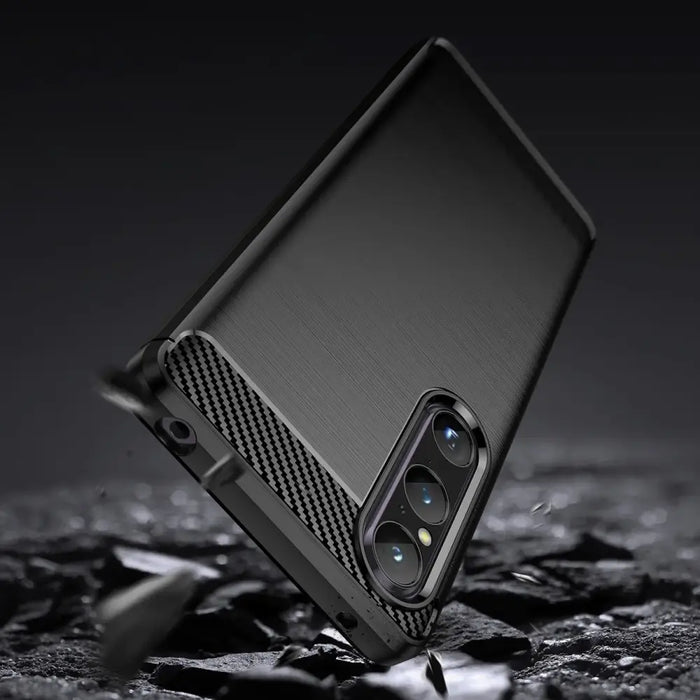 Carbon Case cover for Sony Xperia 1 V flexible silicone carbon cover black - Cell phone cases and covers<<<HurtelXML