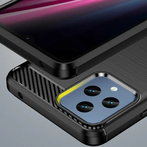 Carbon Case cover for T-Mobile Revvl 6 5G flexible silicone carbon cover black - Cell phone cases and covers<<<HurtelXML