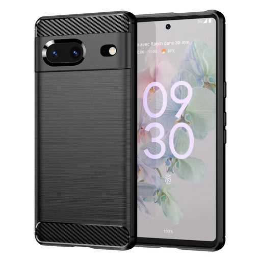 Carbon Case flexible cover for Google Pixel 7 black - Cell phone cases and covers<<<HurtelXML