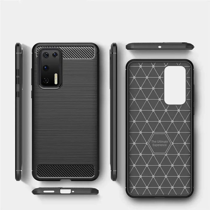 Carbon Case Flexible Cover TPU Case for Huawei P40 blue - Cell phone cases and covers<<<HurtelXML