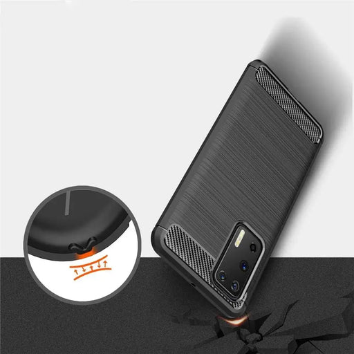 Carbon Case Flexible Cover TPU Case for Huawei P40 blue - Cell phone cases and covers<<<HurtelXML
