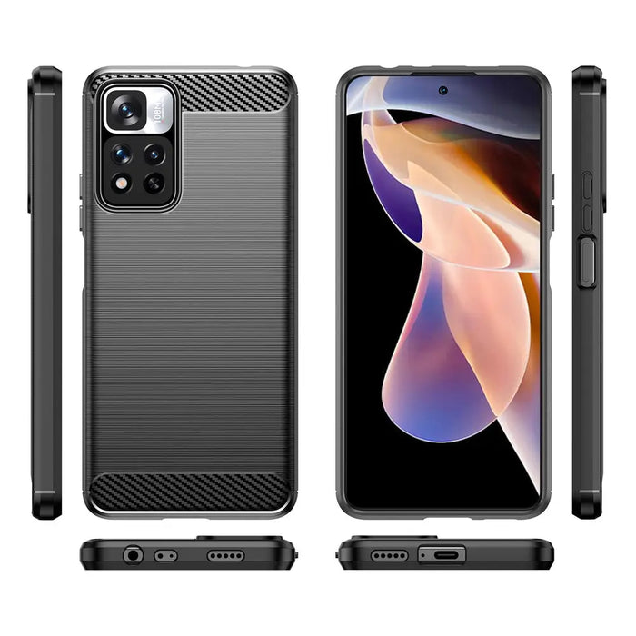Carbon Case flexible case cover Xiaomi Redmi Note 11 Pro+ 5G (China) / 11 Pro 5G (China) / Mi11i HyperCharge / Poco X4
