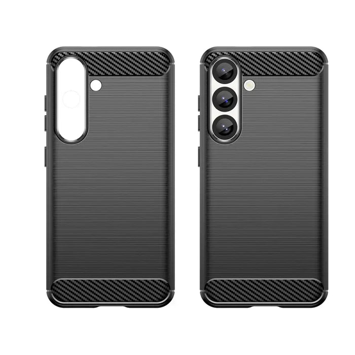 Carbon Case Flexible Silicone for Samsung Galaxy M16 5G - Black - Cell phone cases and covers<<<HurtelXML