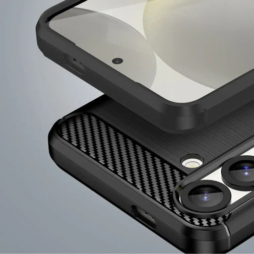 Carbon Case flexible silicone for Xiaomi 15 - black - Cell phone cases and covers<<<HurtelXML