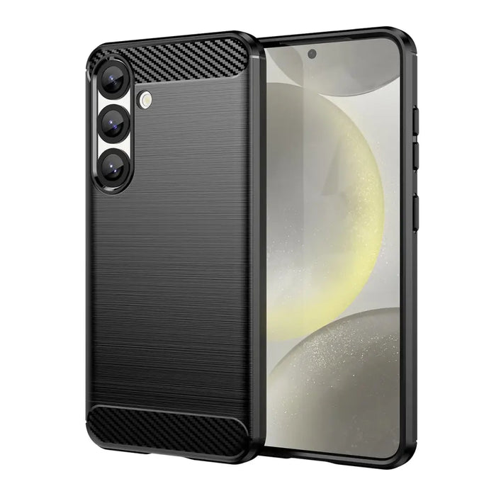 Carbon Case Flexible Silicone for Xiaomi Poco X7 Pro - Black - Cell phone cases and covers<<<HurtelXML