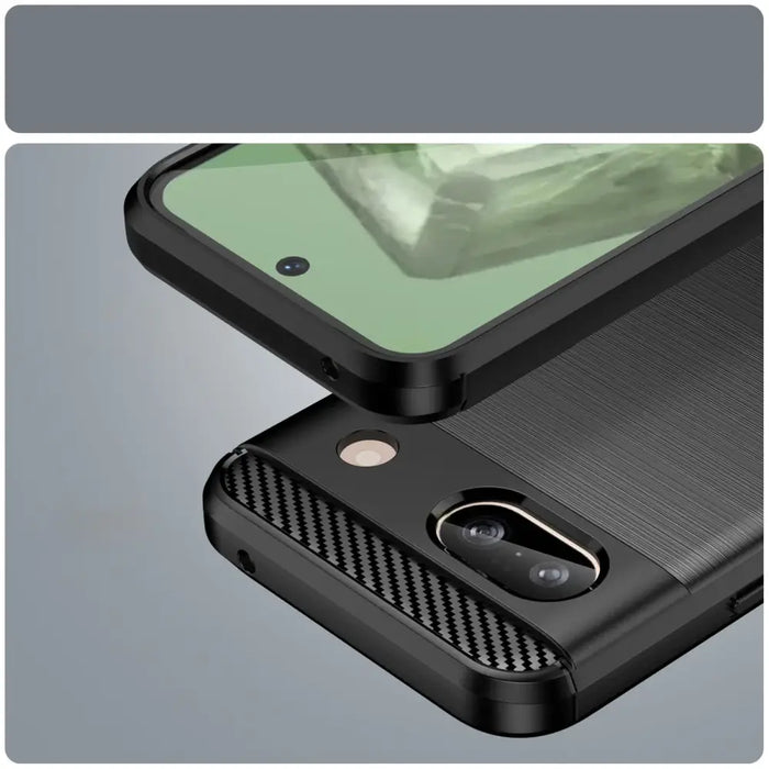 Carbon Case for Google Pixel 8A Flexible Silicone Carbon Cover - Black - Cell phone cases and covers<<<HurtelXML
