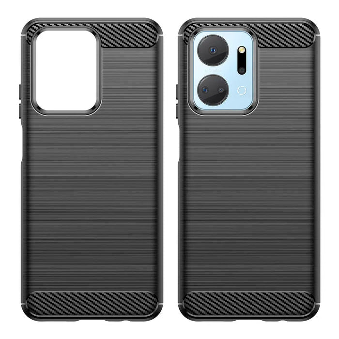 Carbon Case case for Honor Play 40 Plus / Honor X7a flexible silicone carbon cover black - Cell phone cases