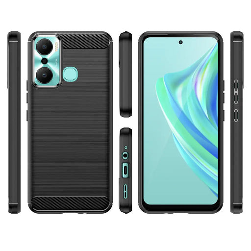 Carbon Case case for Infinix Hot 20 Play flexible silicone carbon cover black - Cell phone cases and covers<<<HurtelXML