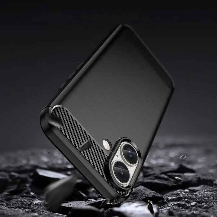 Carbon Case for iPhone 16 Plus Silicone Case - Black - Cell phone cases and covers<<<HurtelXML