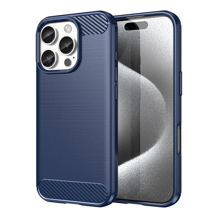Carbon Case for iPhone 16 Pro - Blue - Cell phone cases and covers<<<HurtelXML