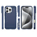 Carbon Case for iPhone 16 Pro Max Silicone Case - Blue - Cell phone cases and covers<<<HurtelXML