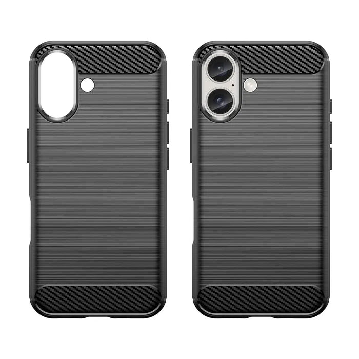 Carbon Case for iPhone 16 Silicone Case - Black - Cell phone cases and covers<<<HurtelXML