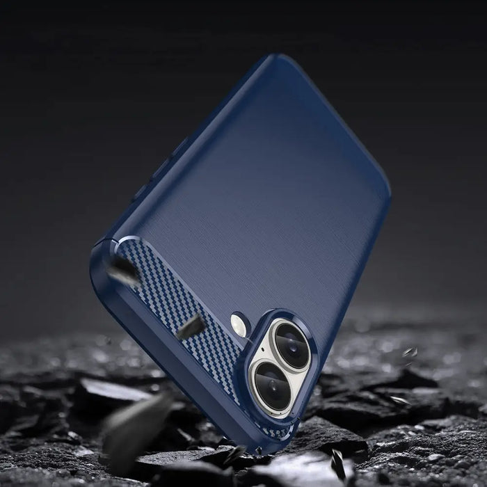 Carbon Case for iPhone 16 Silicone Case - Blue - Cell phone cases and covers<<<HurtelXML