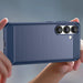 Carbon Case for iPhone 16e - Blue - Cell phone cases and covers<<<HurtelXML