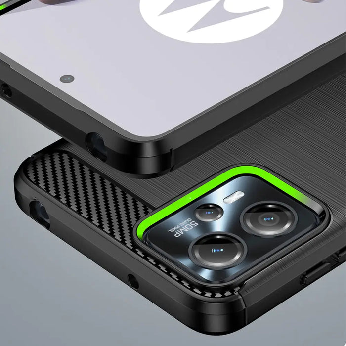 Carbon Case for Motorola Moto G13 flexible silicone carbon cover black - Cell phone cases and covers<<<HurtelXML