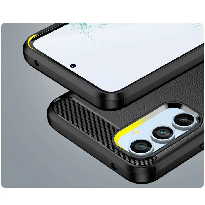 Carbon Case case for Samsung Galaxy A54 5G flexible silicone carbon cover black - Cell phone cases