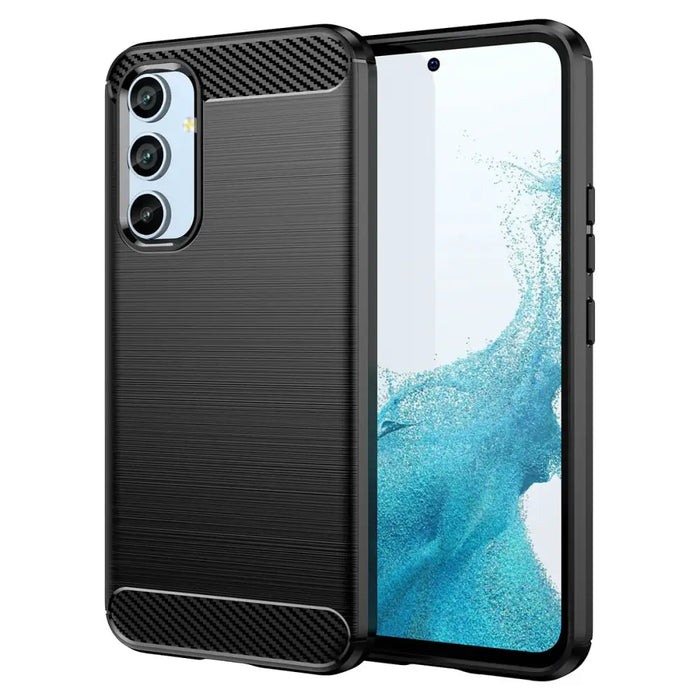 Carbon Case case for Samsung Galaxy A54 5G flexible silicone carbon cover black - Cell phone cases