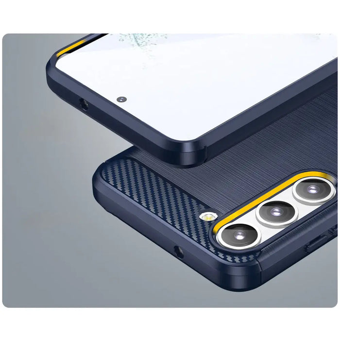 Carbon Case for Samsung Galaxy S23 flexible silicone carbon cover blue - Cell phone cases and covers<<<HurtelXML