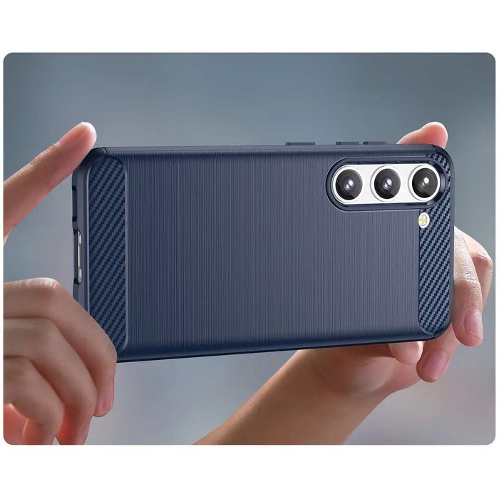 Carbon Case for Samsung Galaxy S23+ flexible silicone carbon cover blue - Cell phone cases and covers<<<HurtelXML