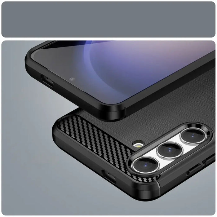 Carbon Case for Samsung Galaxy S24 Flexible Silicone Carbon Cover - Black - Cell phone cases and covers<<<HurtelXML