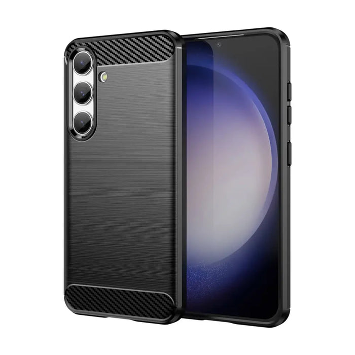 Carbon Case for Samsung Galaxy S24 Flexible Silicone Carbon Cover - Black - Cell phone cases and covers<<<HurtelXML