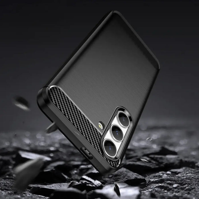 Carbon Case for Samsung Galaxy S24 Flexible Silicone Carbon Cover - Black - Cell phone cases and covers<<<HurtelXML
