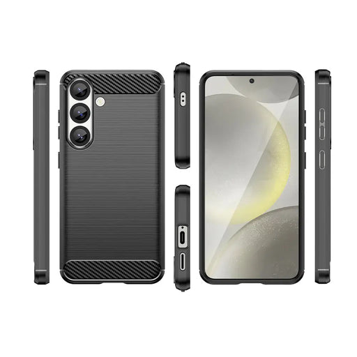 Carbon Case for Samsung Galaxy S25 - Black - Cell phone cases and covers<<<HurtelXML