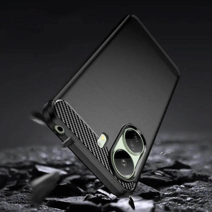 Carbon Case for Xiaomi Redmi 13c Flexible Silicone Carbon Cover - Black - Cell phone cases and covers<<<HurtelXML