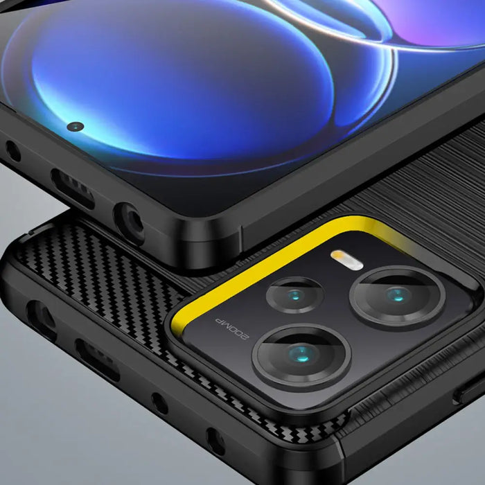 Carbon Case case for Xiaomi Redmi Note 12 Pro+ flexible silicone carbon cover black - Cell phone cases