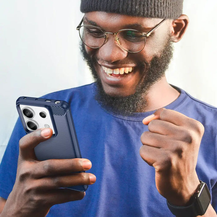 Carbon Case for Xiaomi Redmi Note 13 5G - blue - Cell phone cases and covers<<<HurtelXML