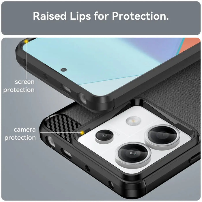 Carbon Case for Xiaomi Redmi Note 13 Pro+ - black - Cell phone cases and covers<<<HurtelXML