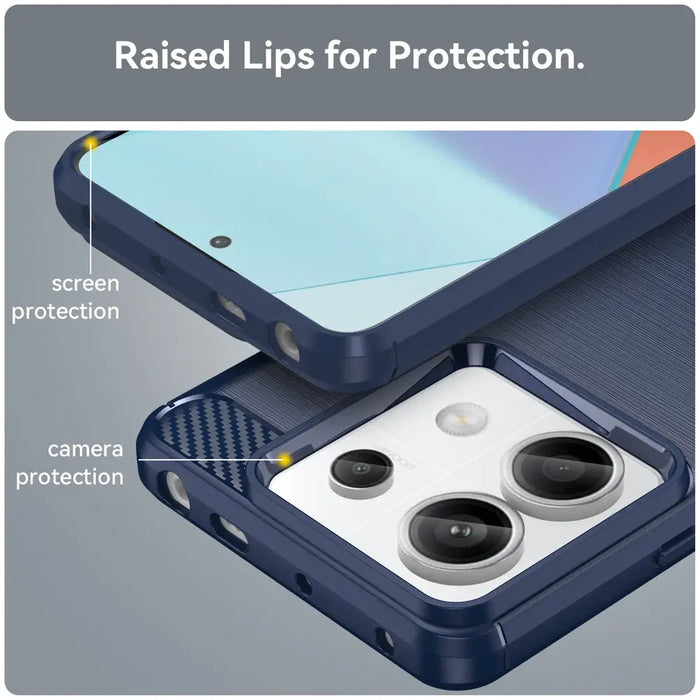 Carbon Case for Xiaomi Redmi Note 13 Pro+ - blue - Cell phone cases and covers<<<HurtelXML