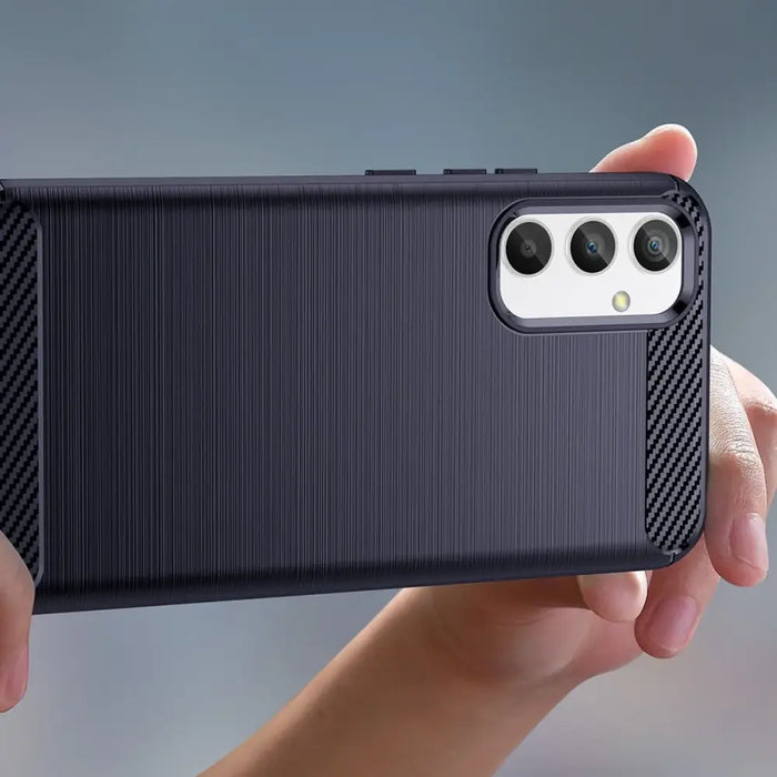 Carbon Case калъф за Samsung Galaxy A54 5G гъвкав силиконов карбоново покритие син - Cell phone cases