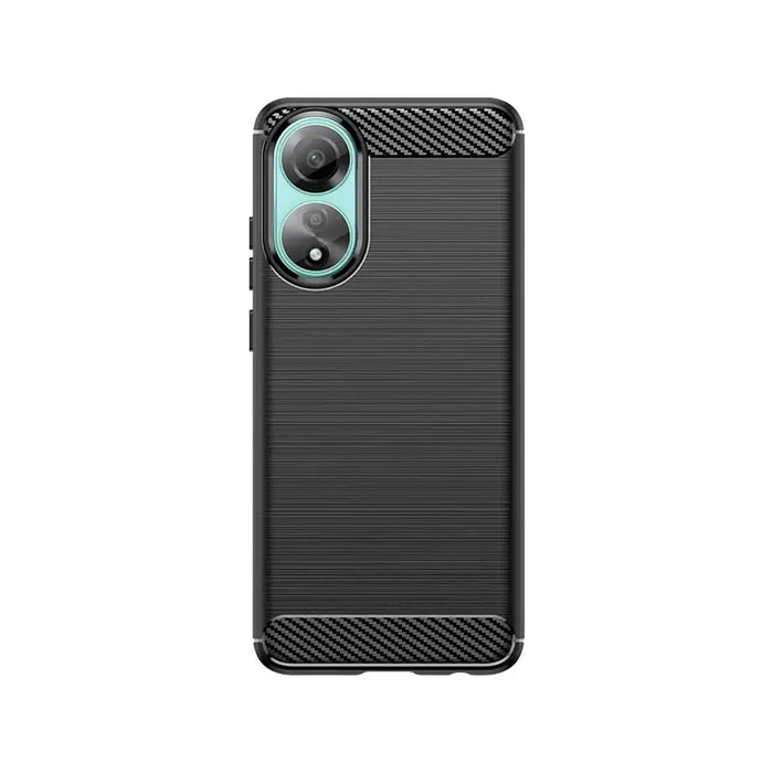 Carbon Case silicone case for Oppo A78 4G - black - Cell phone cases and covers<<<HurtelXML