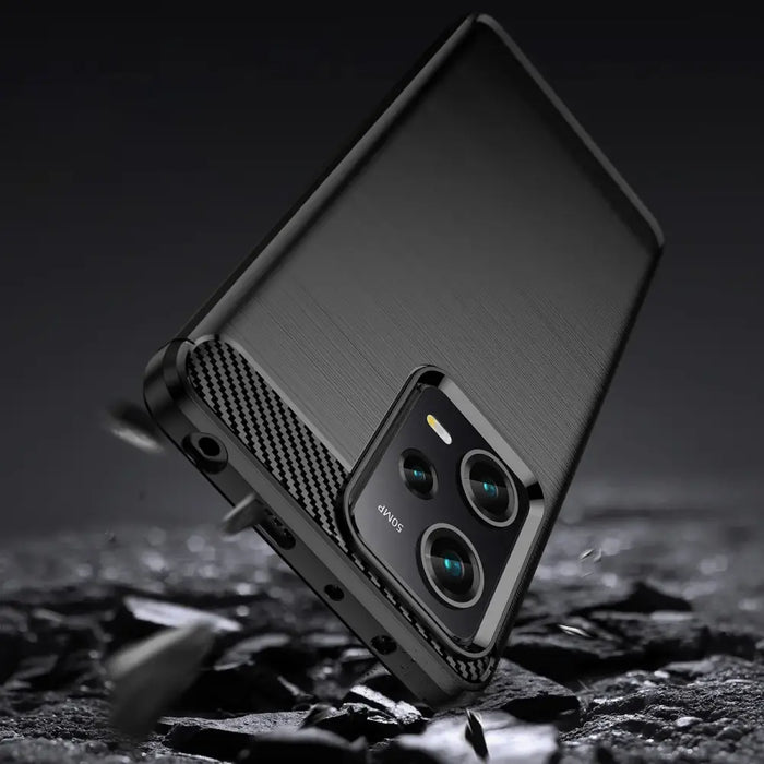 Carbon Case Xiaomi Poco X5 Pro 5G flexible silicone carbon cover black - Cell phone cases and covers<<<HurtelXML