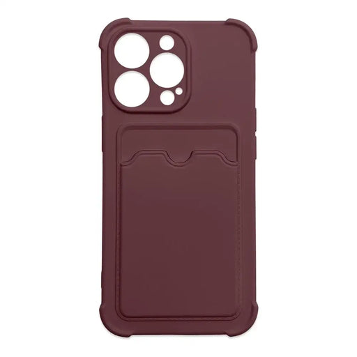 Card Armor Case Pouch Cover for iPhone 11 Pro Max Card Wallet Silicone Air Bag Armor Case Raspberry - Cell phone cases